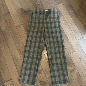 Oak + Fort plaid trousers pants, XS